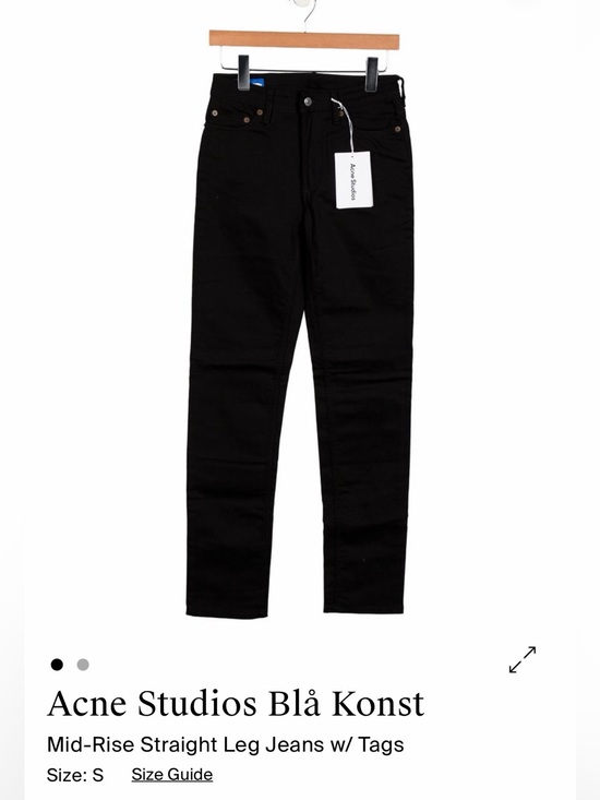 Acne Studios Denim - Acne Black Straight Leg Jeans